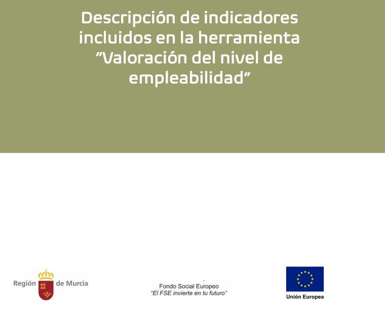 Descripción de indicadores incluidos en la herramienta Valoración del nivel de empleabilidad